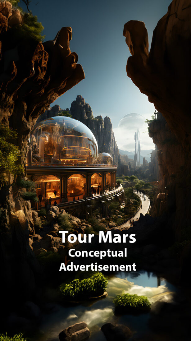 ai concept of tourism to mars
