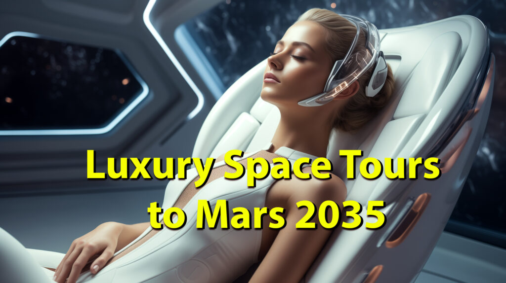 Luxury space cruise to Mars in 2035 science fiction